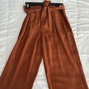 Halogen Paper Bag Pants in Rust. Size XS